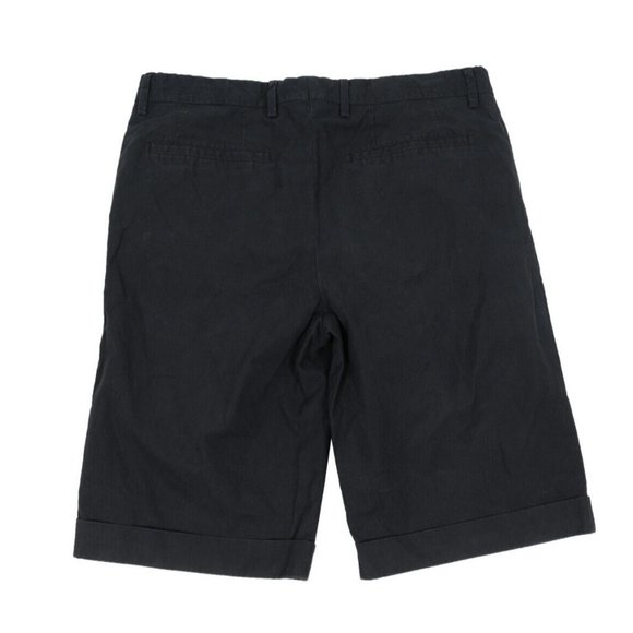 Dolce & Gabbana Mens Shorts Size 46 Small Black Cotton Flat Front Chino Bermuda - Picture 2 of 8